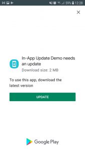 In-App Update plugin demo