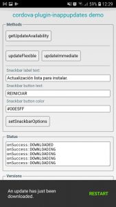 In-App Update plugin demo