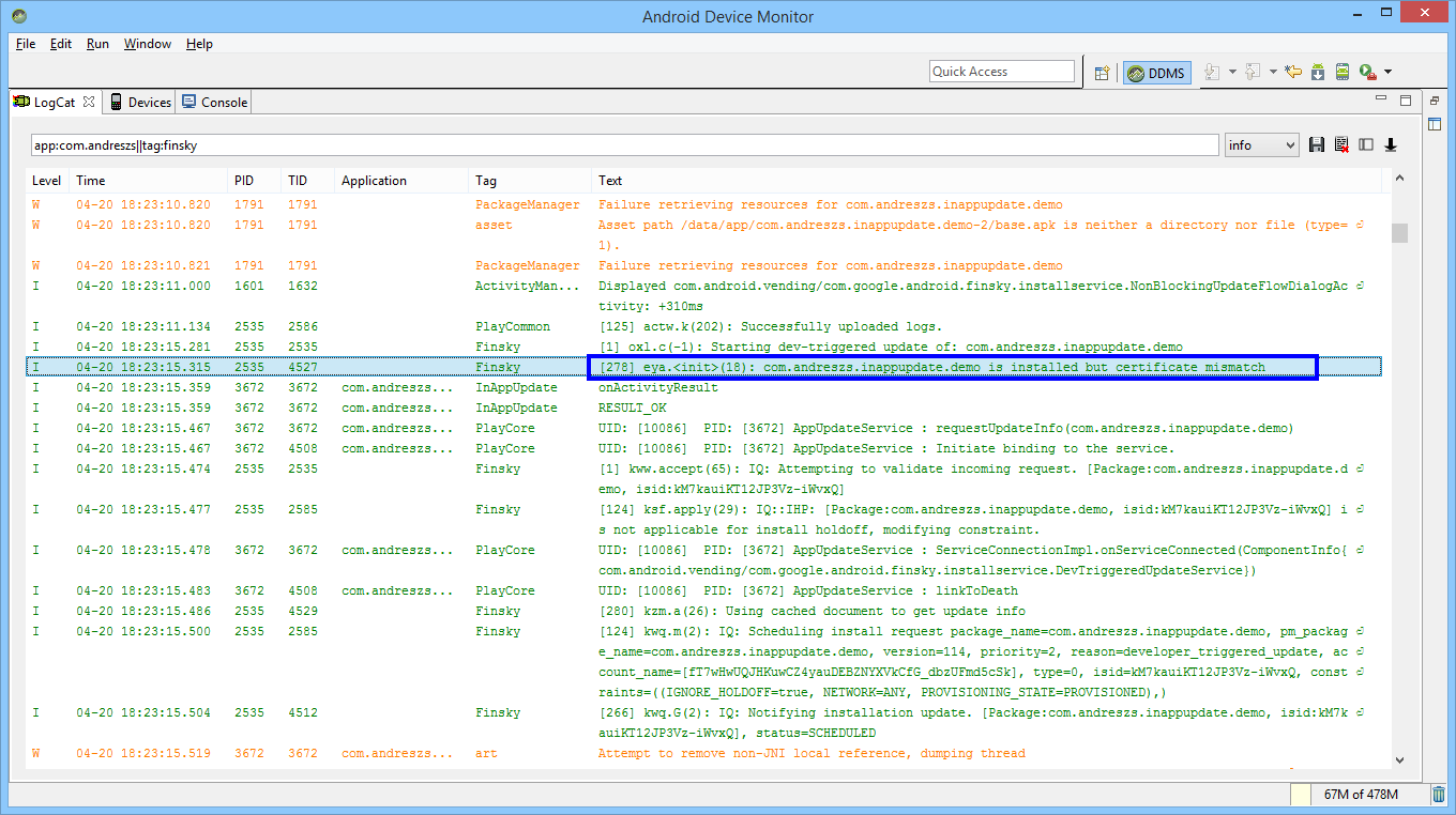 DDMS debug Cordova app