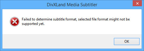 DivXLand Media Subtitler error