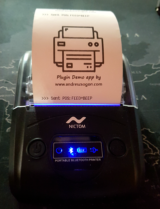 Portable bluetooth thermal printer