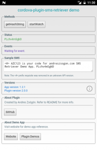 SMS Retriever plugin demo