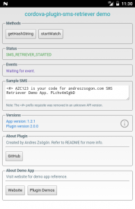 SMS Retriever plugin demo