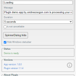 Cordova native spinner plugin