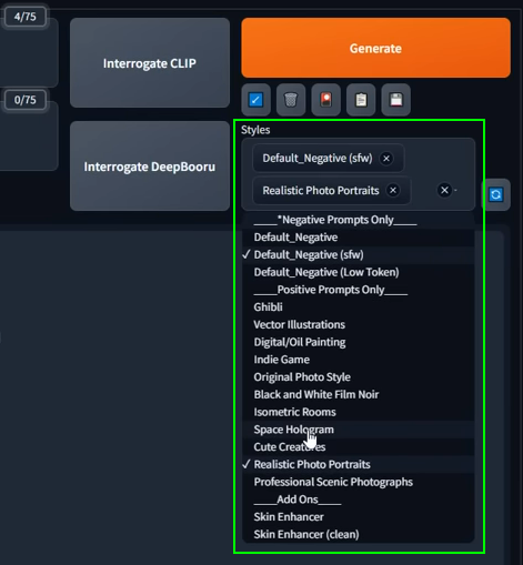 Download SD prompt styles