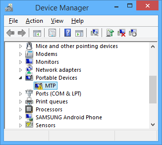 Broken MTP Device driver in Windows Device Manager